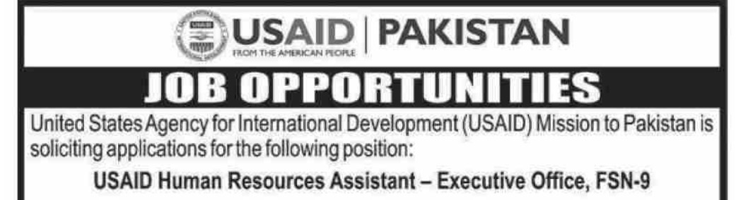 Usaid Pakistan Job Opportunities 2024